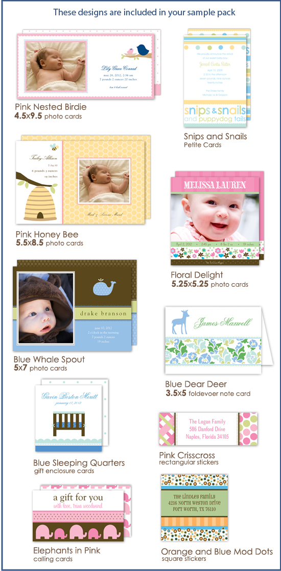 Birth Announcement Sample Pack