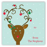 Festive Rudolph Square Sticker