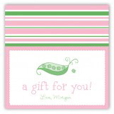 Pink Peapod Square Sticker