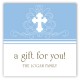 Blue Cross Blessing Square Sticker